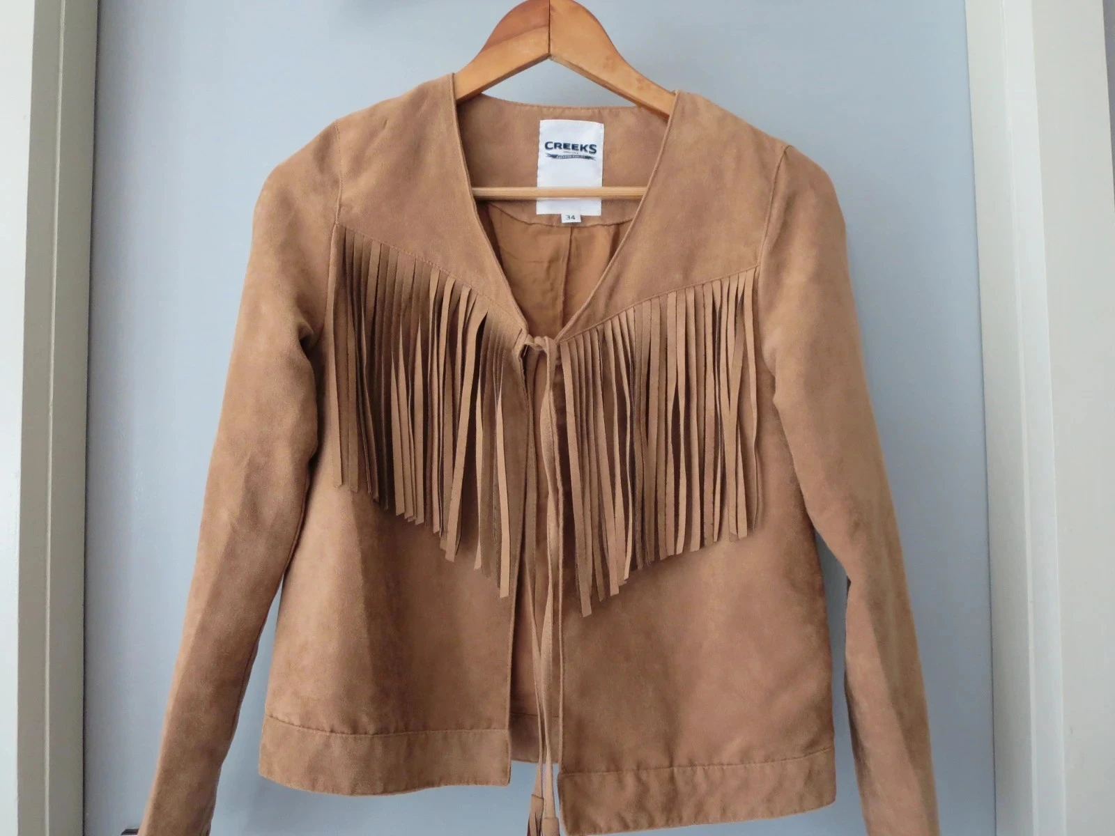Veste suédine  esprit western / bohème – Creeks T. 34 – photo 2